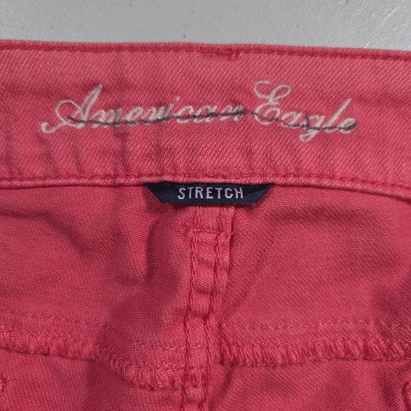 American Eagle Outfitters Pink Tie-Dye Jean Shorts Size 14 - Picture 6 of 7